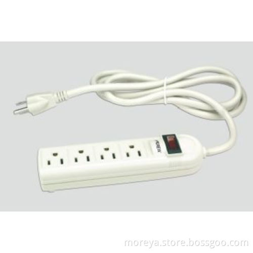 Power strip of American standard, 5 socket outlets, PC+ABS plastic, extension cordNew